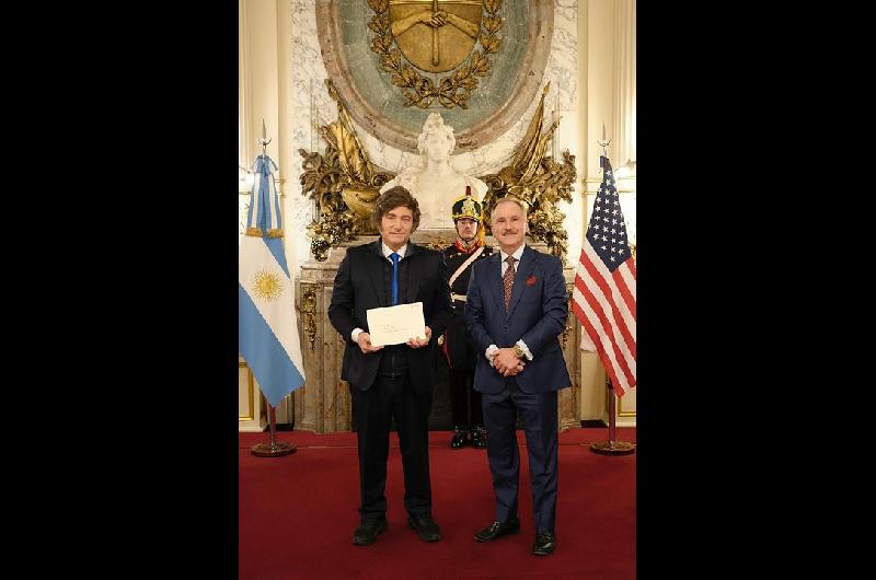 Milei recibioacute al embajador estadounidense Peter Lamelas en medio del conflicto en Medio Oriente