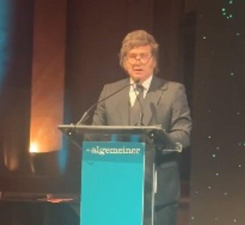 Milei fue distinguido en Nueva York y habloacute de la guerra- Vamos a ganar