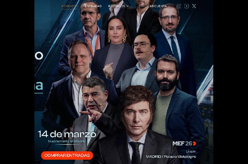 Ver a Milei en Madrid cuesta hasta 2500 euros en un foro econoacutemico en Vistalegre