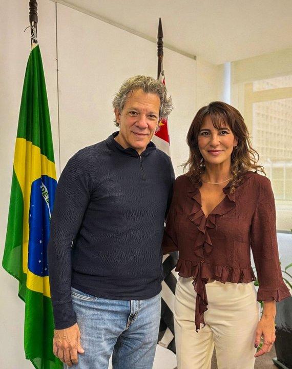 Natalia de la Sota se reunioacute en Brasil con el ministro de Hacienda Fernando Haddad