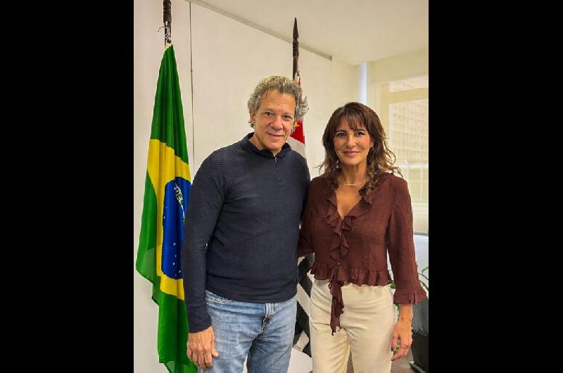 Natalia de la Sota se reunioacute en Brasil con el ministro de Hacienda Fernando Haddad