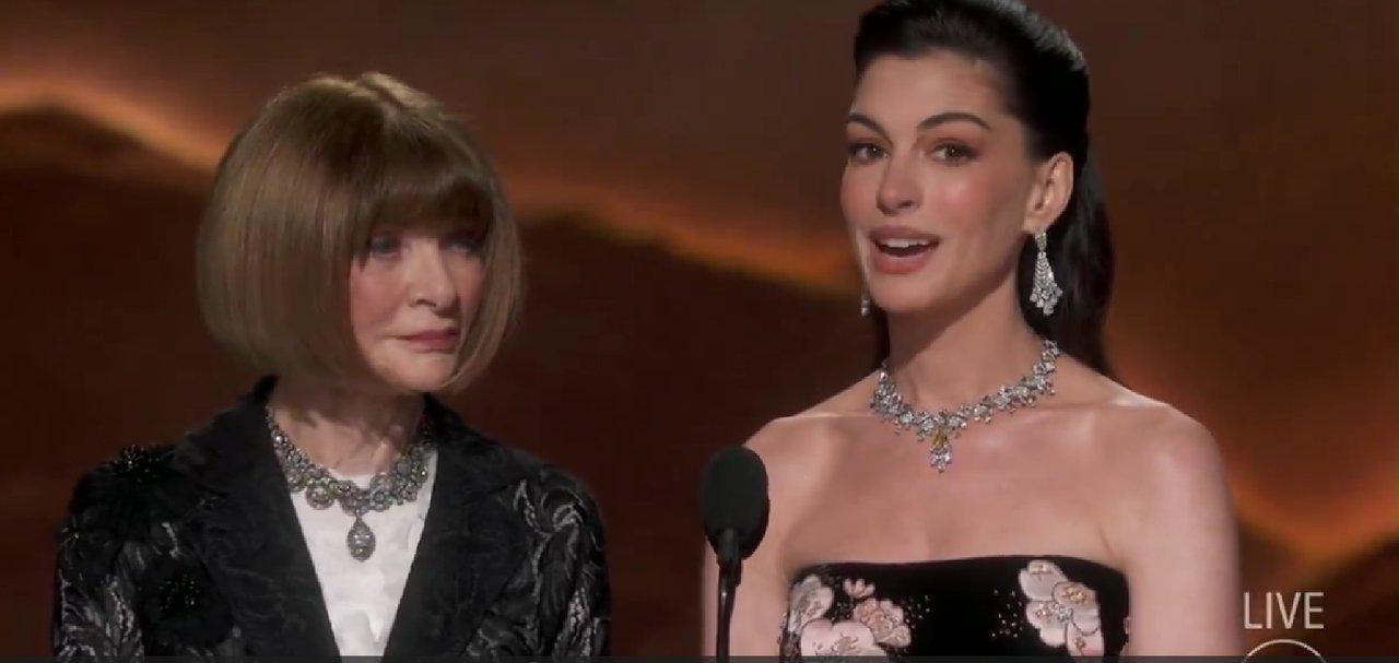 Oscarlsquos 2026- Anne Hathaway y Anna Wintour protagonizaron un guintildeo a ldquoEl diablo viste a la moda 2rdquo