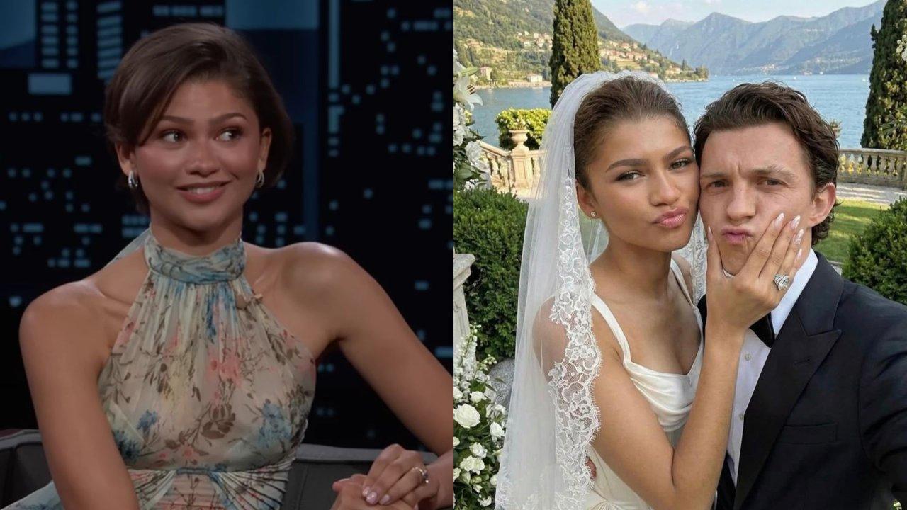 Zendaya reveloacute que sus amigos se enojaron con ella por una ldquoboda secretardquo con Tom Holland