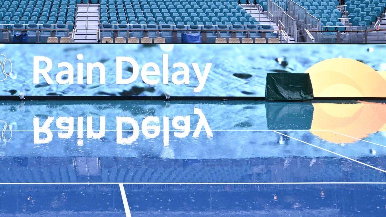 La jornada del Miami Open tuvo que ser suspendida por lluvia