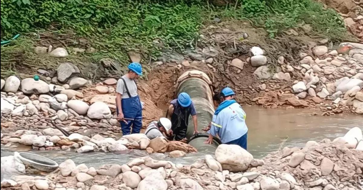 Agua Potable finalizoacute la reparacioacuten del acueducto en el Riacuteo Xibi Xibi- 