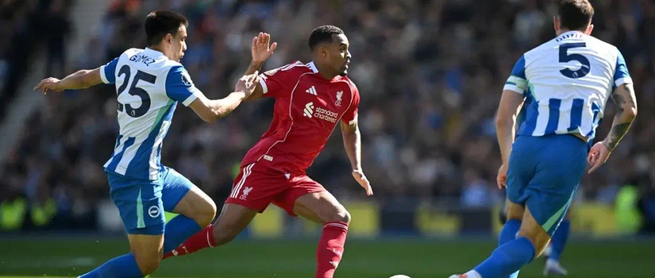 El Liverpool perdioacute con el Brighton y se aleja de los puestos de clasificacioacuten a la Champions League