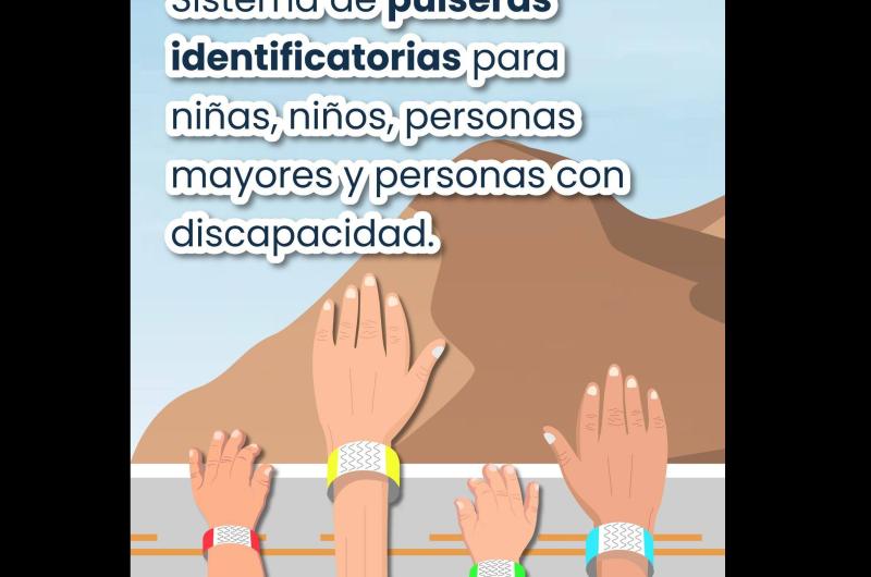 Pulseras identificatorias en Punta Corral
