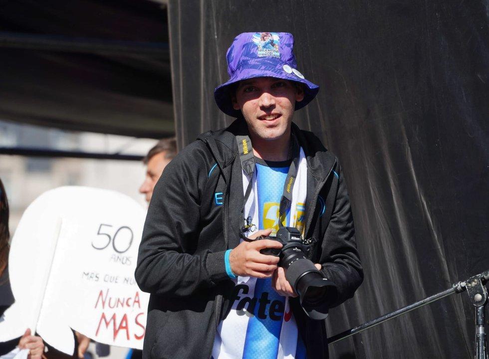 Pablo Grillo se sumoacute a la marcha en Plaza de Mayo por los 50 antildeos del Golpe de Estado