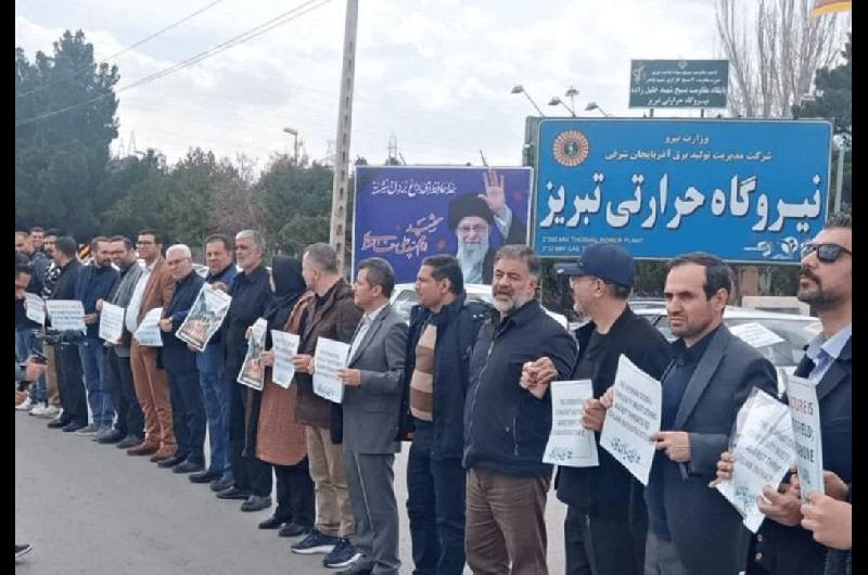 Iraniacutees formaron ldquocadenas humanasrdquo alrededor de las centrales eleacutectricas