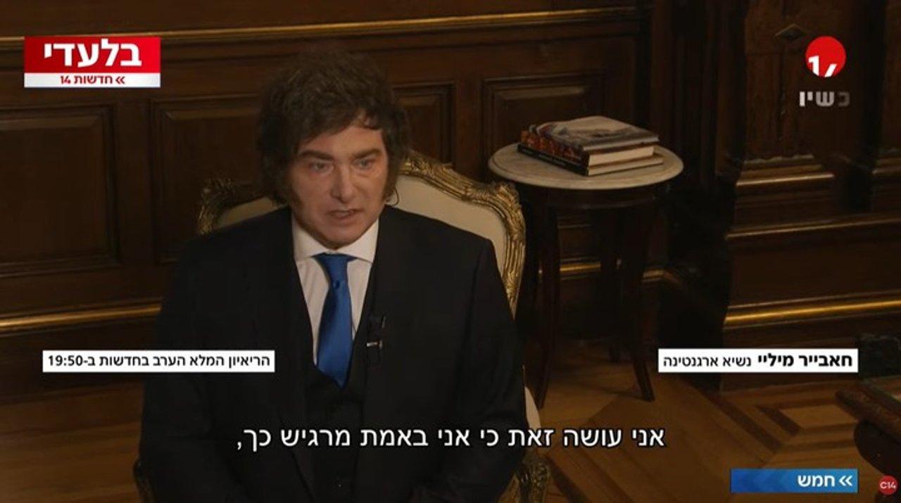 Milei- ldquoNo especulo con Israel es una causa justardquo