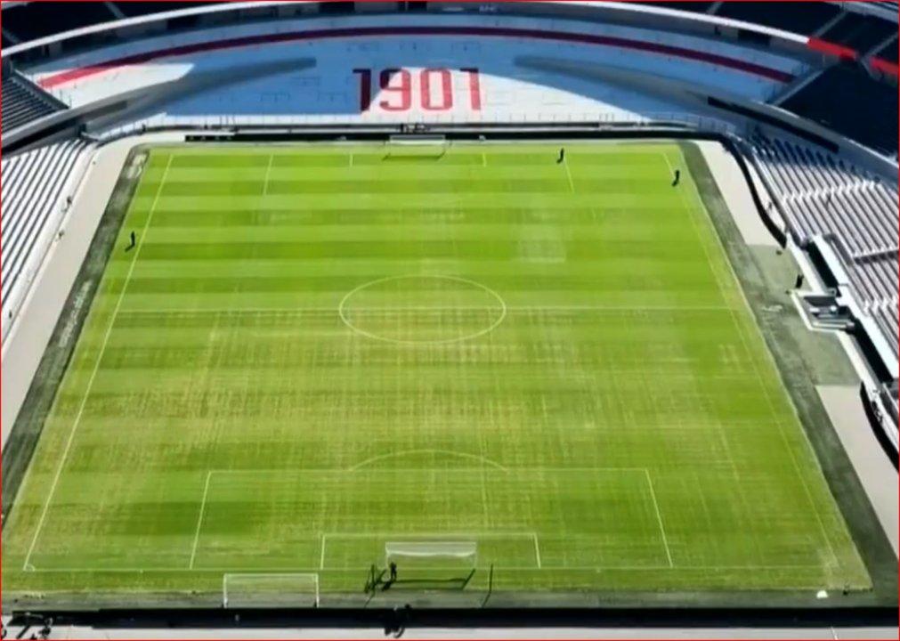 Arenero Monumental- asiacute estaacute el campo de juego de la cancha de River para el Superclaacutesico