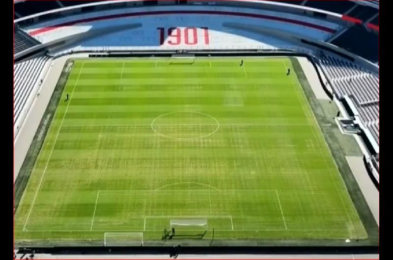 Arenero Monumental- asiacute estaacute el campo de juego de la cancha de River para el Superclaacutesico
