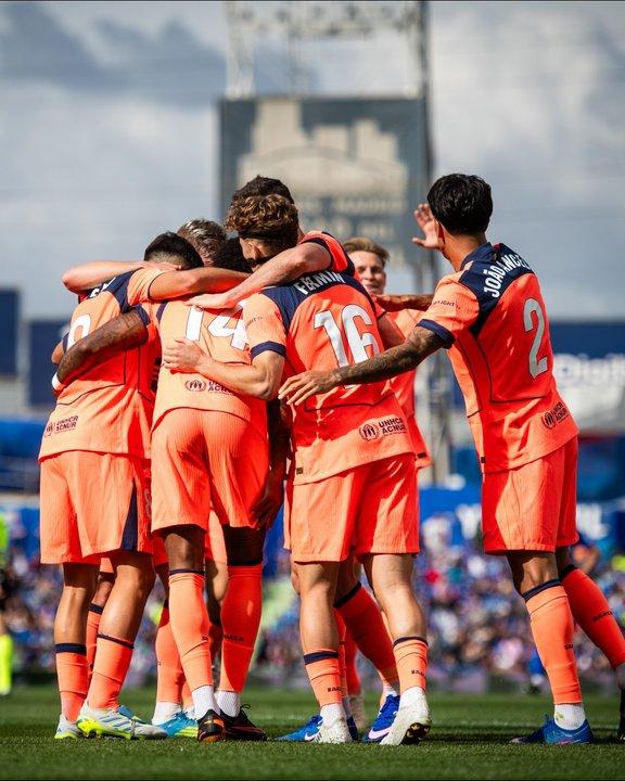 Espantildea- Barcelona le ganoacute al Getafe sumoacute su tercer triunfo al hilo y se encamina al tiacutetulo de LaLiga