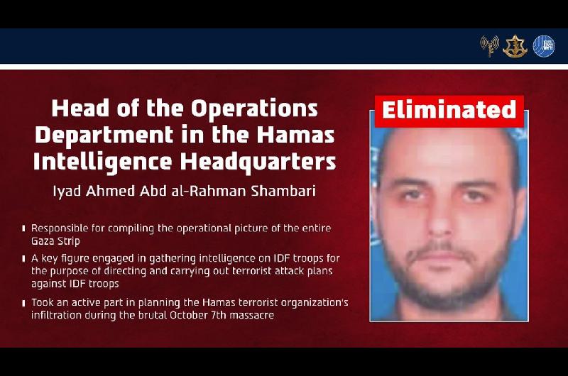 Israel anuncioacute la muerte del jefe de Inteligencia Militar en Gaza