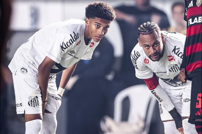 Punto final al escaacutendalo en Santos- Neymar y Robinho Jr sellaron la paz tras el empate en Paraguay