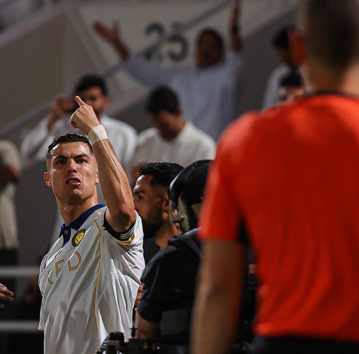 Arabia Saudita- el gesto inapropiado de Cristiano Ronaldo ante los gritos de iexclMessi Messi
