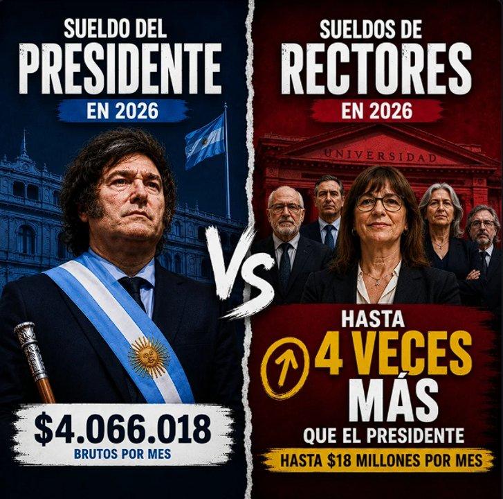 Milei comparoacute su salario con el de los rectores de universidades- ldquoCobran 4 veces maacutesrdquo