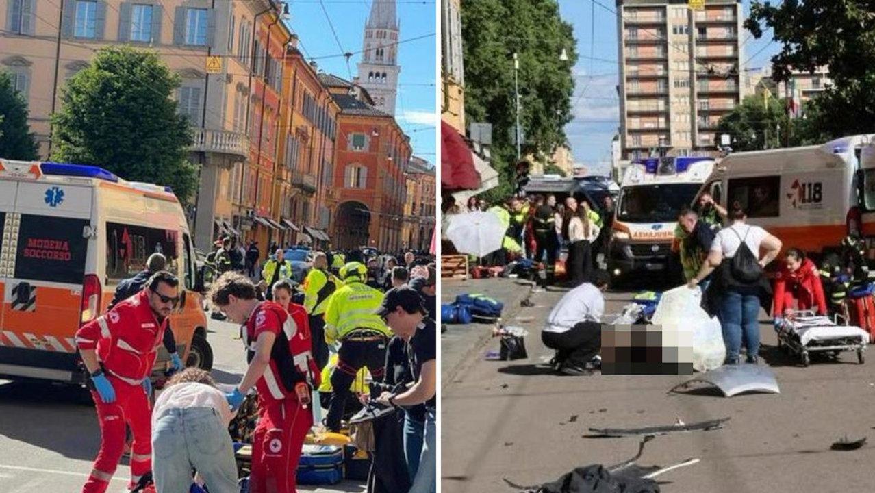 Un auto embistioacute a una multitud en Italia y hay siete heridos dos de gravedad