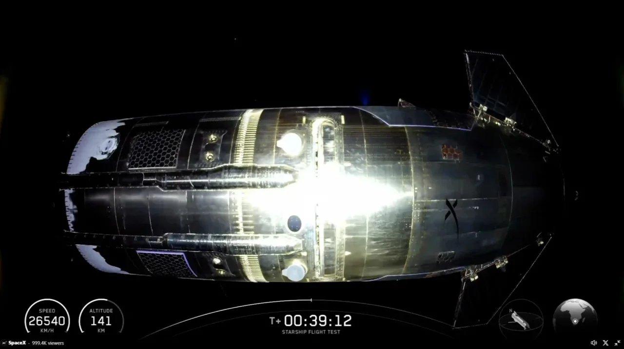 Con un final accidentado y al liacutemite SpaceX completoacute el 12ordm vuelo de prueba de Starship