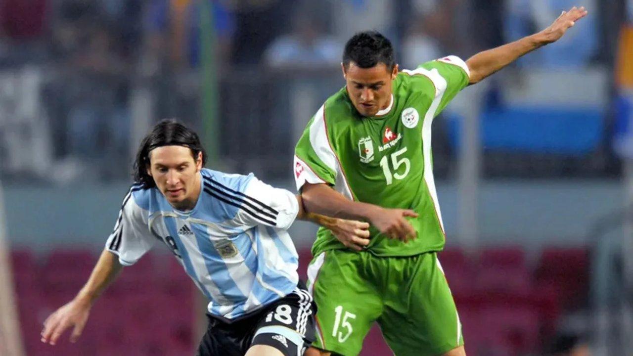 Del doblete de un joven Messi a los tiros libres de Belhadj- la historia detraacutes del uacutenico choque con Argelia