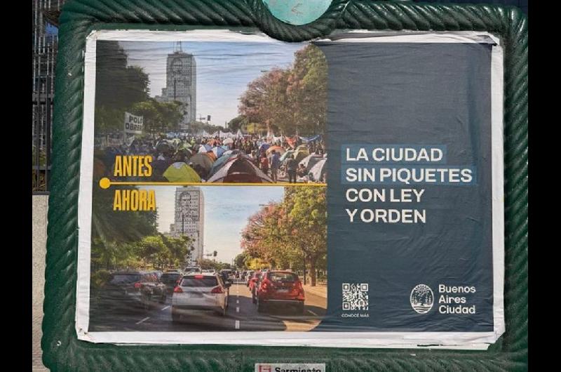 Choque entre Jorge Macri y Patricia Bullrich por afiches sobre cortes en la 9 de Julio