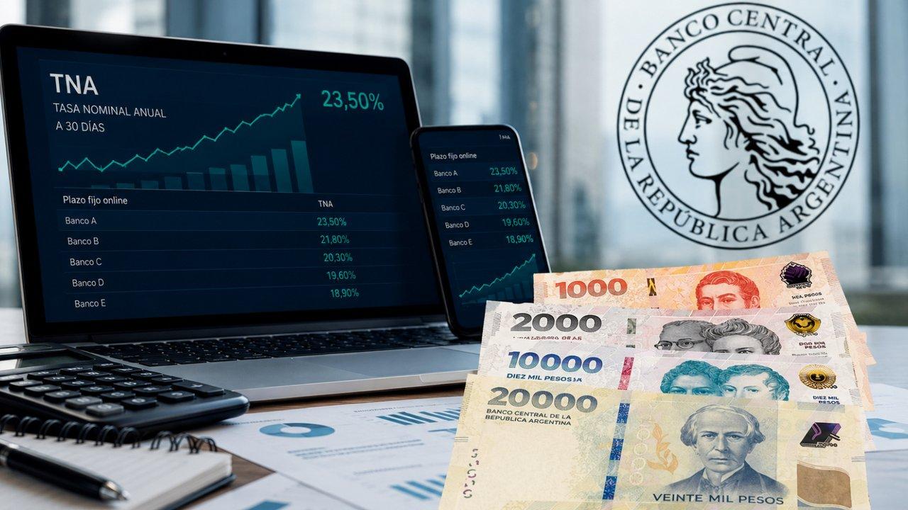 TNA en tiempo real- queacute bancos ofrecen este jueves la mejor tasa online para plazos fijos en pesos
