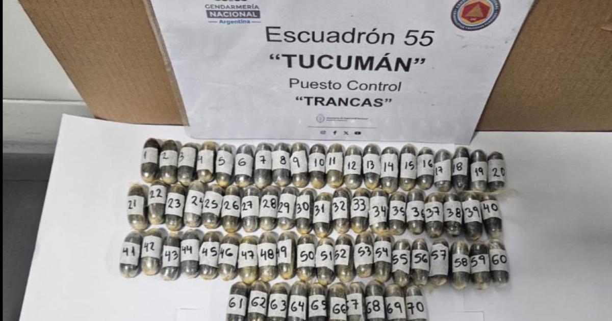 Detuvieron a cuatro pasajeros de un colectivo con cocaiacutena ingerida