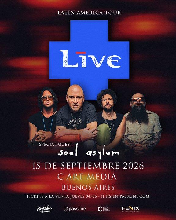 Live la leyenda del rock alternativo llega por primera vez a Argentina