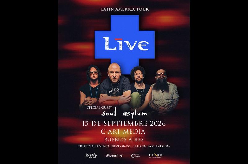 Live la leyenda del rock alternativo llega por primera vez a Argentina