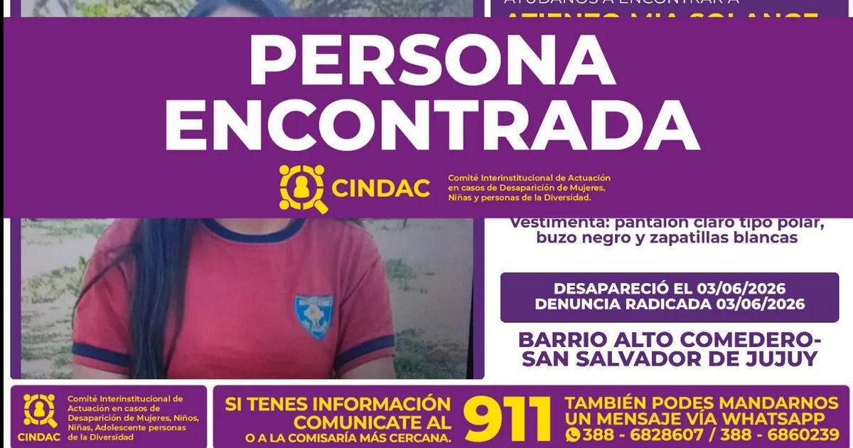 Localizaron a la menor que era intensamente buscada
