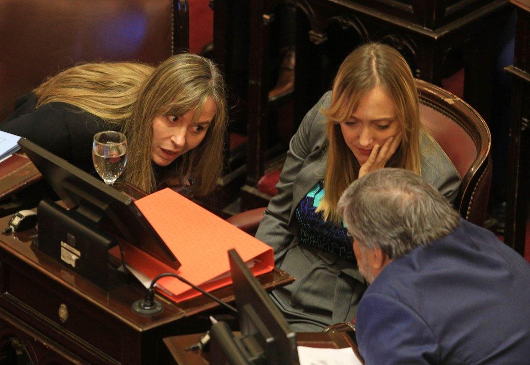 Bullirch se cruzoacute con Mayans y Di Tullio durante la sesioacuten en el Senado