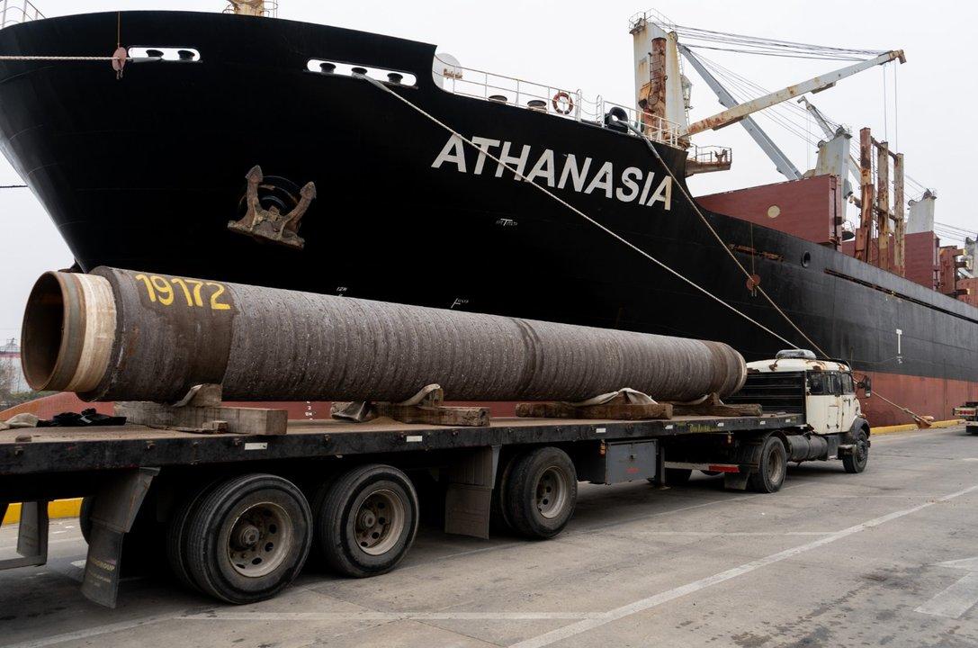 El puerto de Dock Sud recibioacute 10 mil toneladas materiales que suman infraestructura para Vaca Muerta