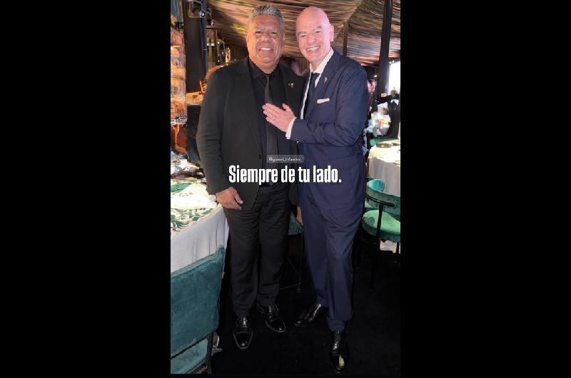 Chiqui Tapia posoacute con Infantino antes del Mundial y le dedicoacute un mensaje