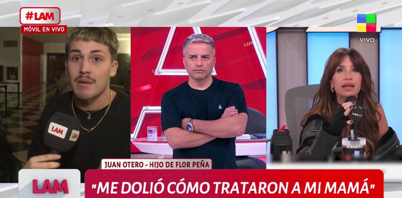 El hijo de Flor Pentildea reaccionoacute a los ataques a su madre- ldquoEstaban esperando estoldquo