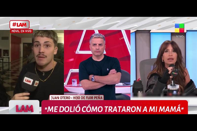 El hijo de Flor Pentildea reaccionoacute a los ataques a su madre- ldquoEstaban esperando estoldquo