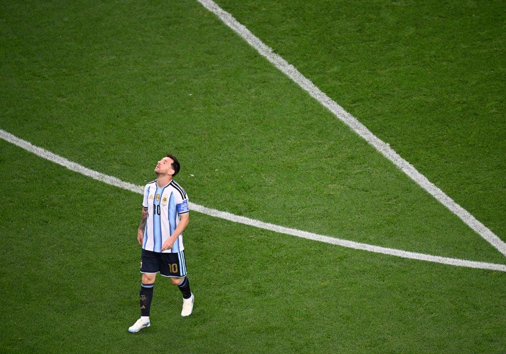 El gesto de Messi contra el banco de Austria que se volvioacute viral tras su gol histoacuterico