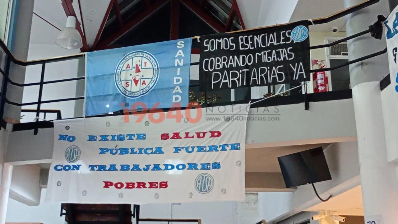 Tierra del Fuego- ATSA paraliza salud y golpea a Melella