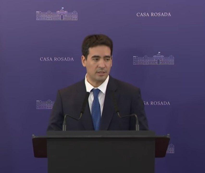 Adriaacuten Ravier en su primera presentacioacuten oficial- ldquoEs un honor ser la voz del Presidenterdquo