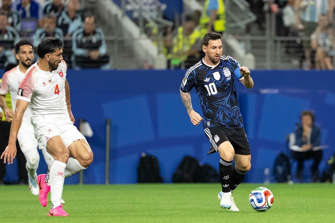 Fotogaleriacutea- las mejores imaacutegenes del triunfo 3-1 de la Seleccioacuten argentina sobre Jordania
