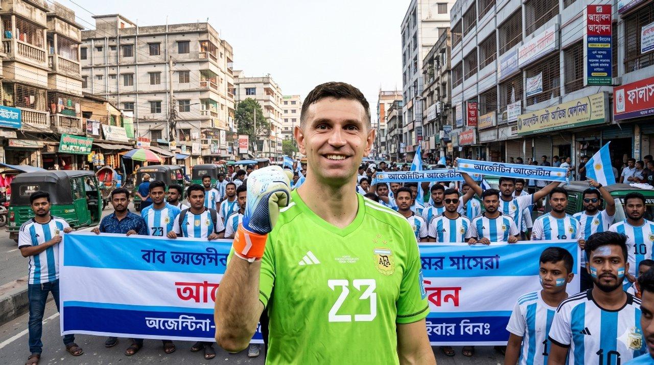 El gran gesto de Dibu Martiacutenez con un periodista de Bangladesh- ldquoAmo coacutemo ellos se sienten argentinosrdquo