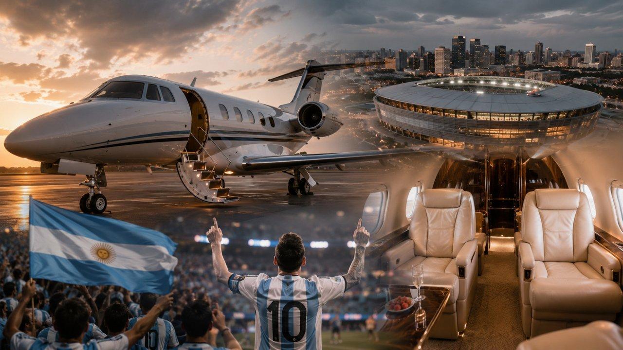 Lujo total- asiacute es el jet privado de USD 53000 que lleva hinchas argentinos desde Miami hasta Kansas City para alentar a la Seleccioacuten ante Suiza