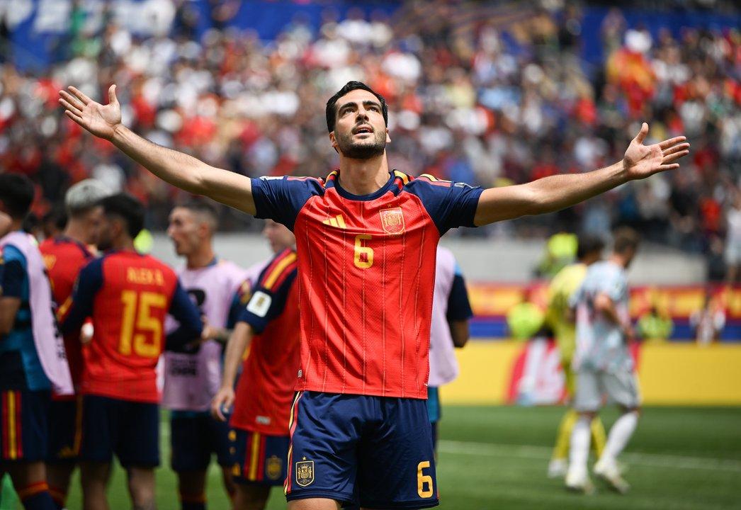 Mikel Merino autor del gol decisivo de Espantildea- ldquoLlegamos a la semifinal con mucha hambrerdquo