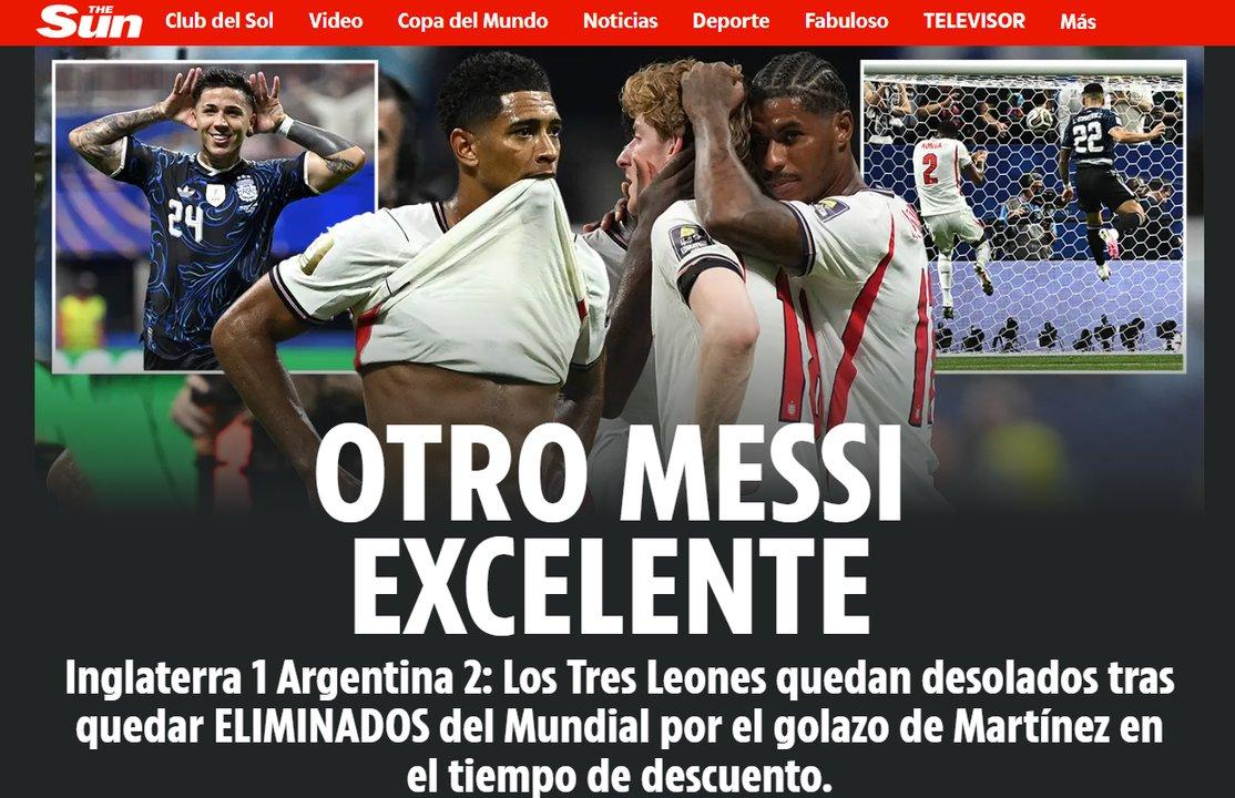 Los medios britaacutenicos lamentaron la derrota destacaron a Messi y denunciaron ldquoartimantildeasrdquo de la Seleccioacuten