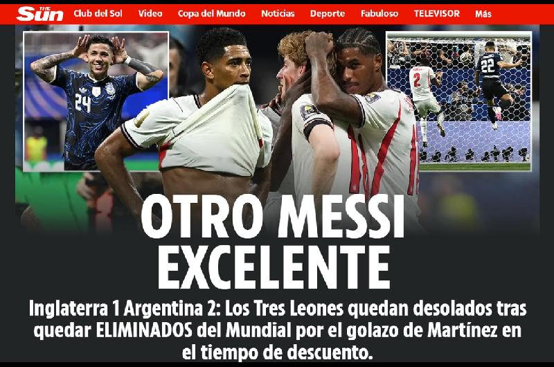 Los medios britaacutenicos lamentaron la derrota destacaron a Messi y denunciaron ldquoartimantildeasrdquo de la Seleccioacuten