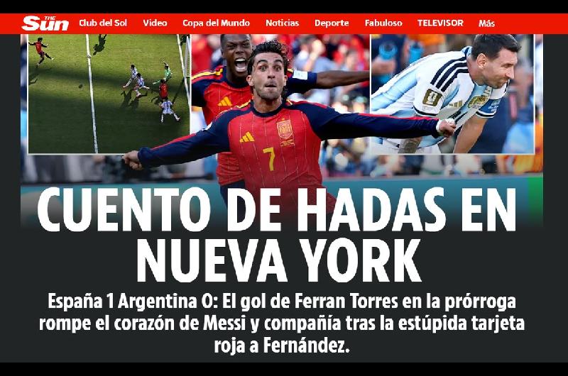 Los medios de todo el mundo reflejaron la victoria espantildeola y pusieron el foco en Messi