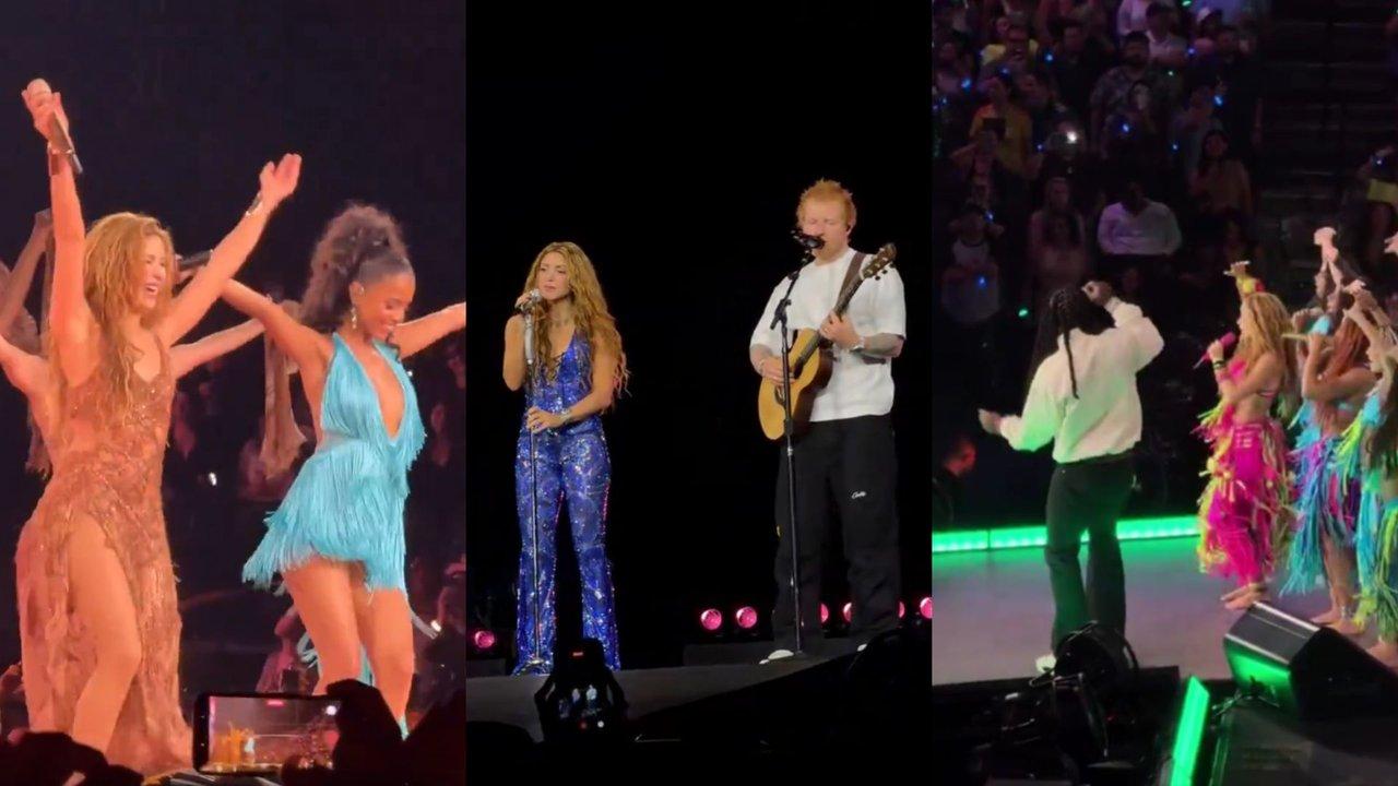 Shakira brilloacute en Nueva York con invitados especiales- Tyla Ed Sheeran y Burna Boy