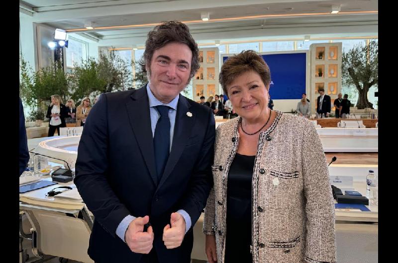 Javier Milei mantendraacute reuniones con Kristalina Georgieva y visitaraacute a Keiko Fujimori