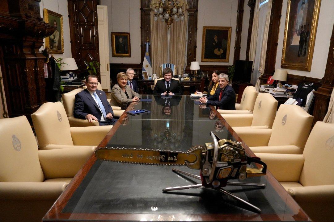Javier Milei se reunioacute con Georgieva en Casa Rosada