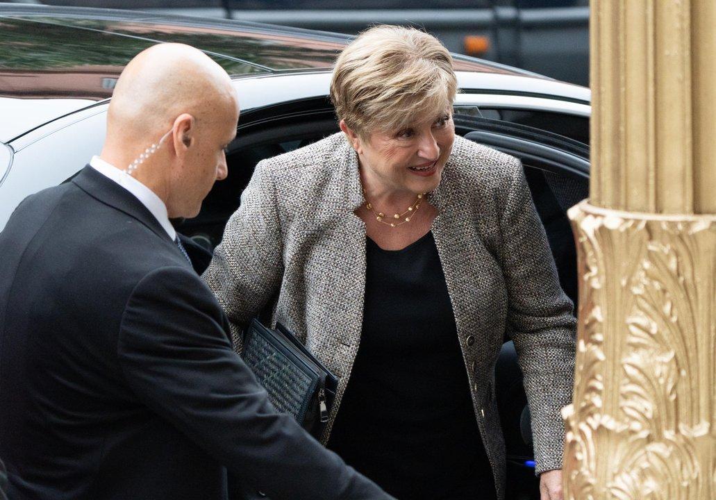 Kristalina Georgieva llegoacute a Vaca Muerta para recorrer la nueva usina de doacutelares del paiacutes