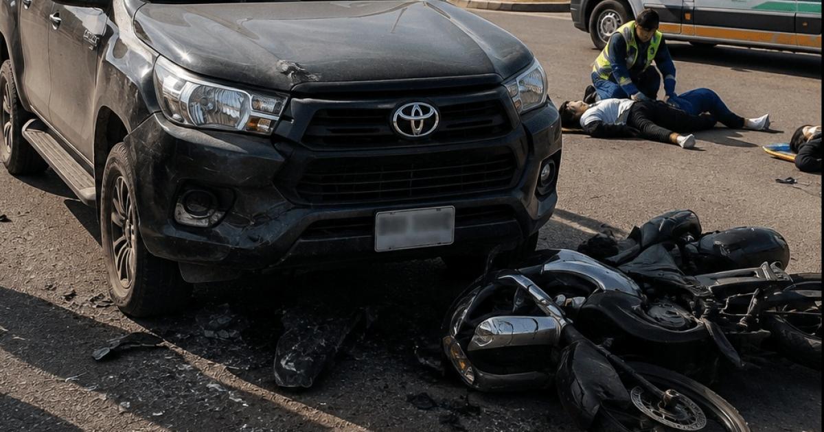 Conduciacutea con 267 gl de alcohol en sangre y colisionoacute a dos motociclistas